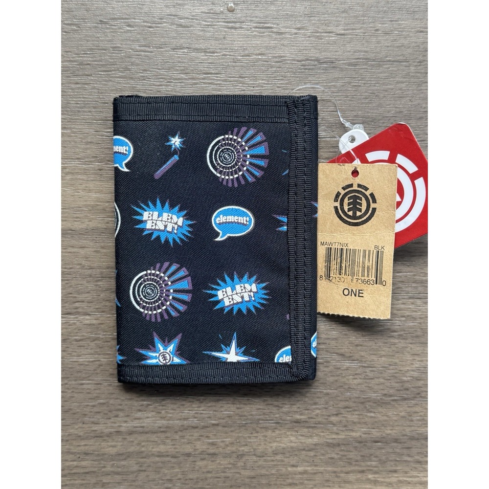 Y2K Element Skateboarding Black Wallet‎